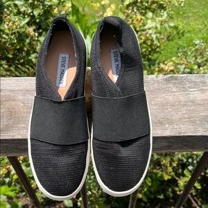 Steve Madden Black Slip-On Sneakers